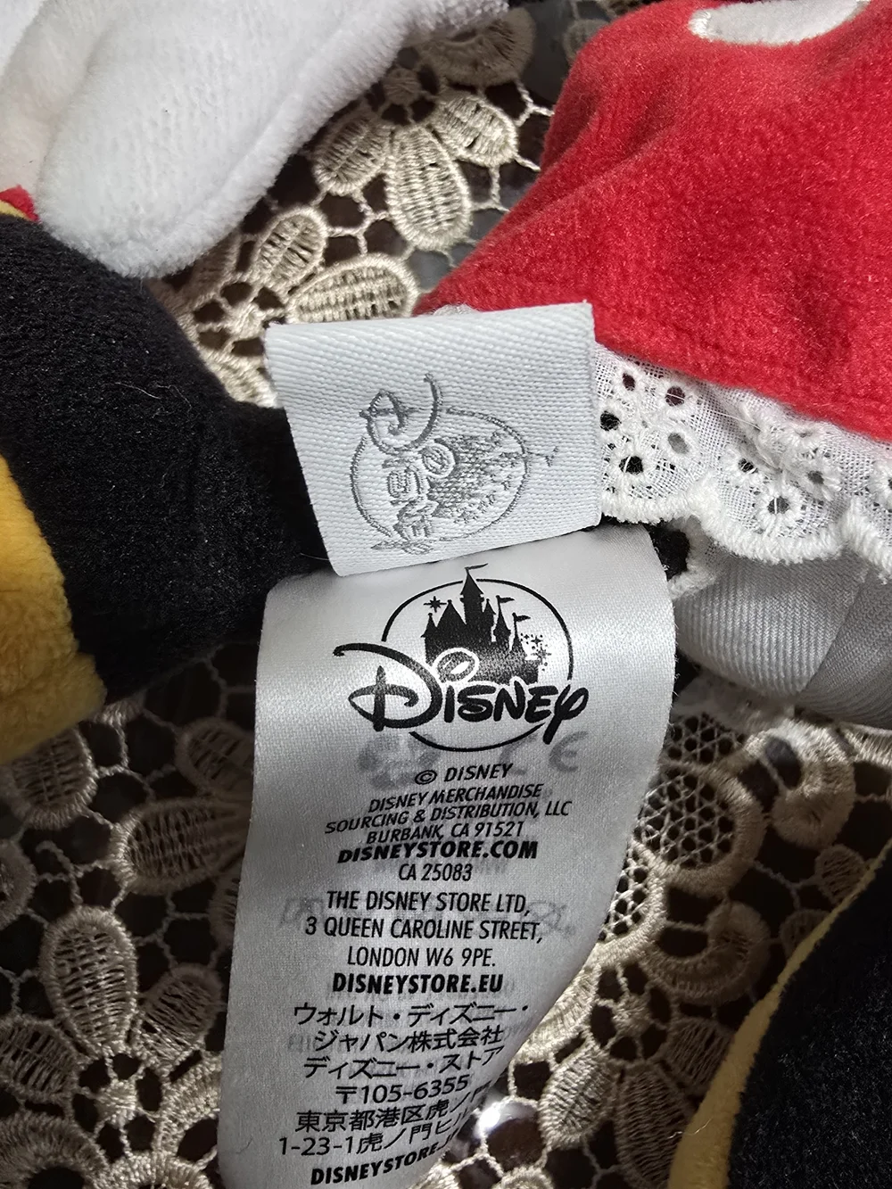 Disney Minnie Mouse Plush Toy in Red, White, Black, Yellow